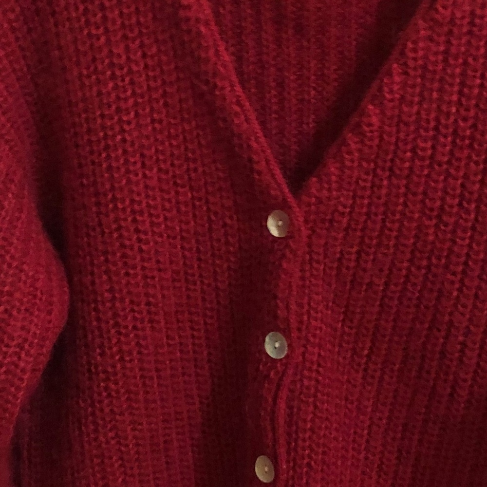 crocheted Red sweater